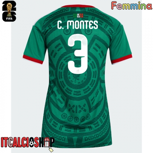 Messico Cesar Montes #3 Prima Maglia Femmina Mondiali 2026 Manica Corta
